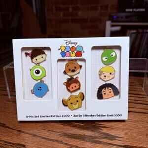 Disney Store Tsum Tsum 9-Pin Box Set LE1000 PP113270 NOS